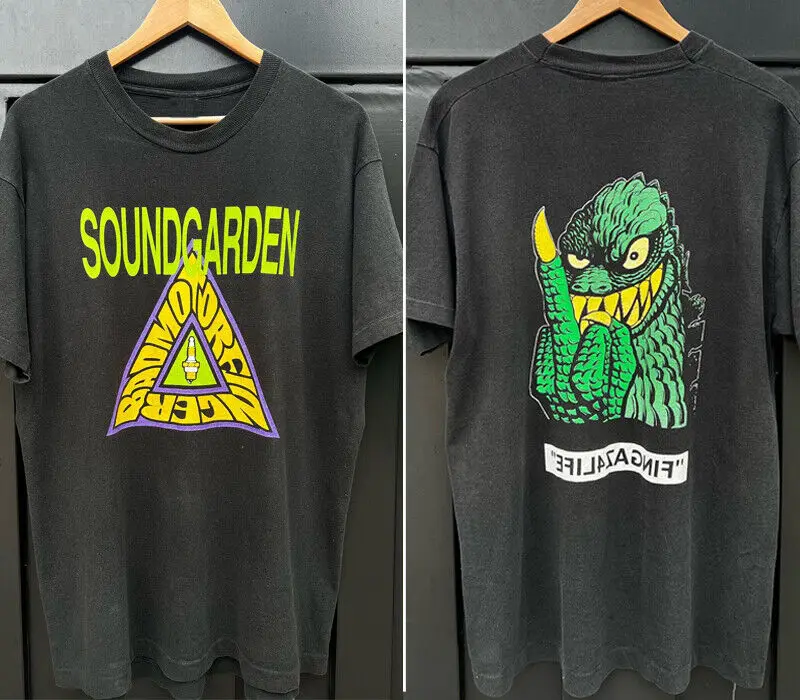 Soundgarden- fingaz4life 2 side Reprint T shirt 90s Albums tee NH11858