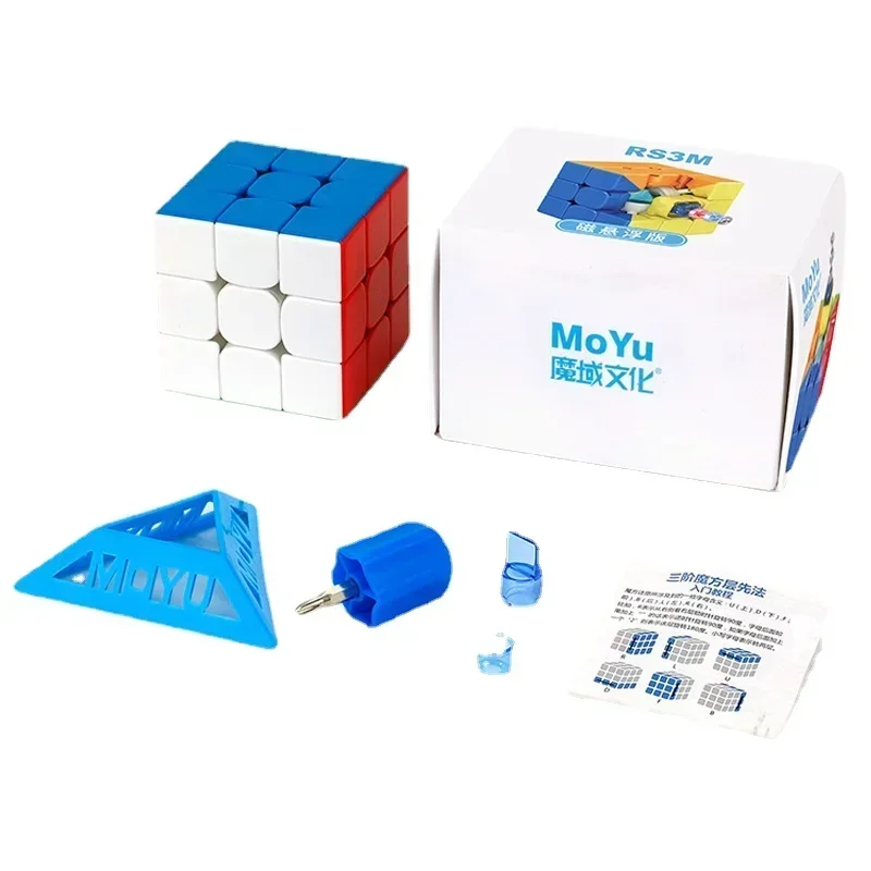 Picube-Cube Magique de Vitesse MoYu RS3M Maglev 3x3x3, Puzzle Magnétique de Vitesse, Jouets Meilong