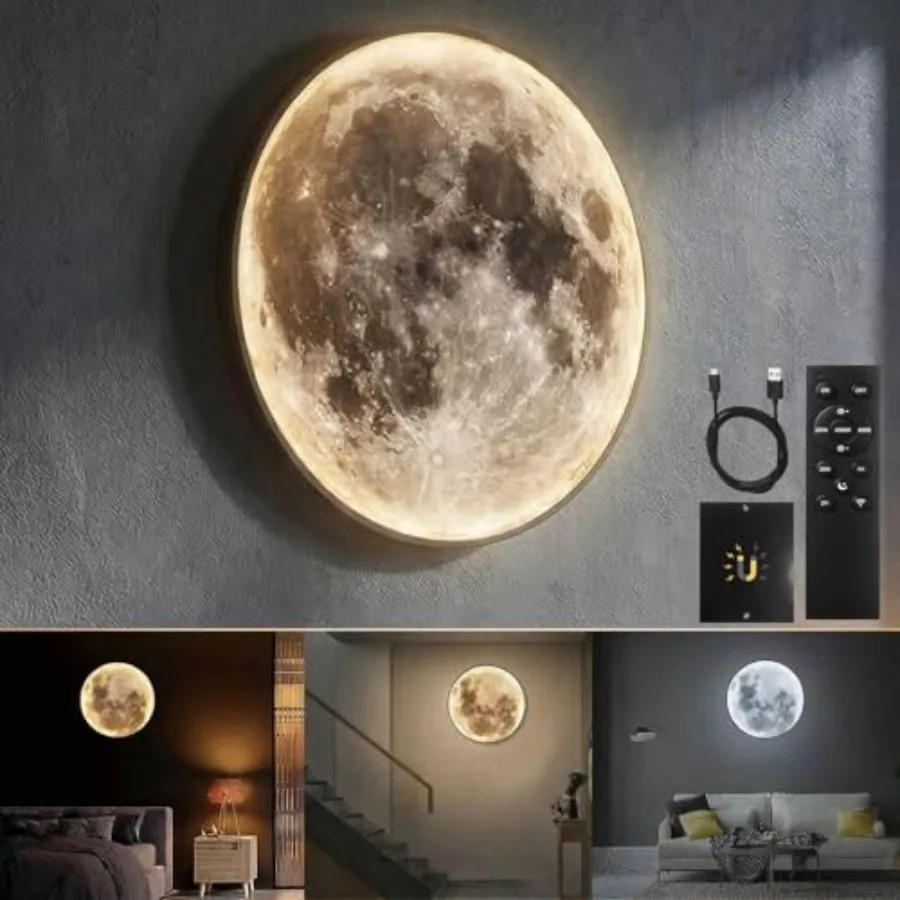 

Настенный светильник-полумесяц с регулируемой яркостью, на аккумуляторе, с пультом ДУ, 3 цвета, для внутреннего освещения