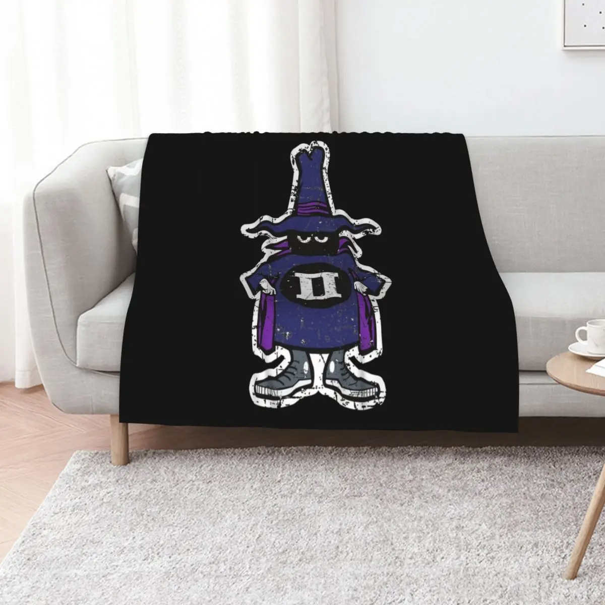Spooky F-4 Phantom II - Navy Blue - Grunge Style Throw Blanket Moving Vintage Retros Summer Nap Blankets
