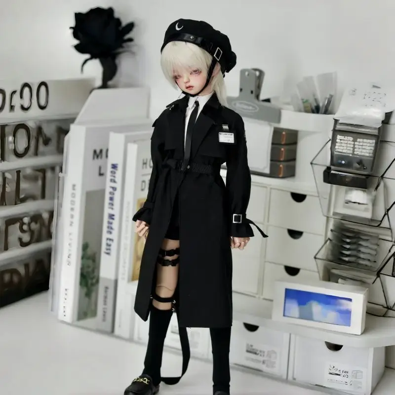 1/4 ropa para muñeca traje cortavientos + sombrero + camisa + pantalones cortos + calcetines para muñeca Bjd de 45cm vestir juguetes para jugar a las casitas accesorios para muñecas, sin muñeca