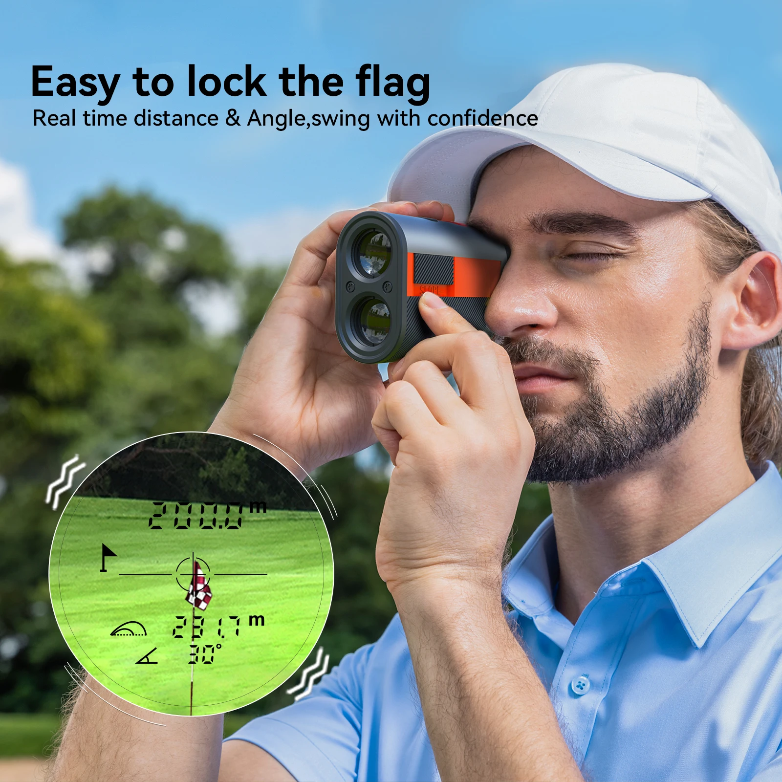 GPF12 Laser Range Finder Reliable Accuracy and Clear View for Golfers