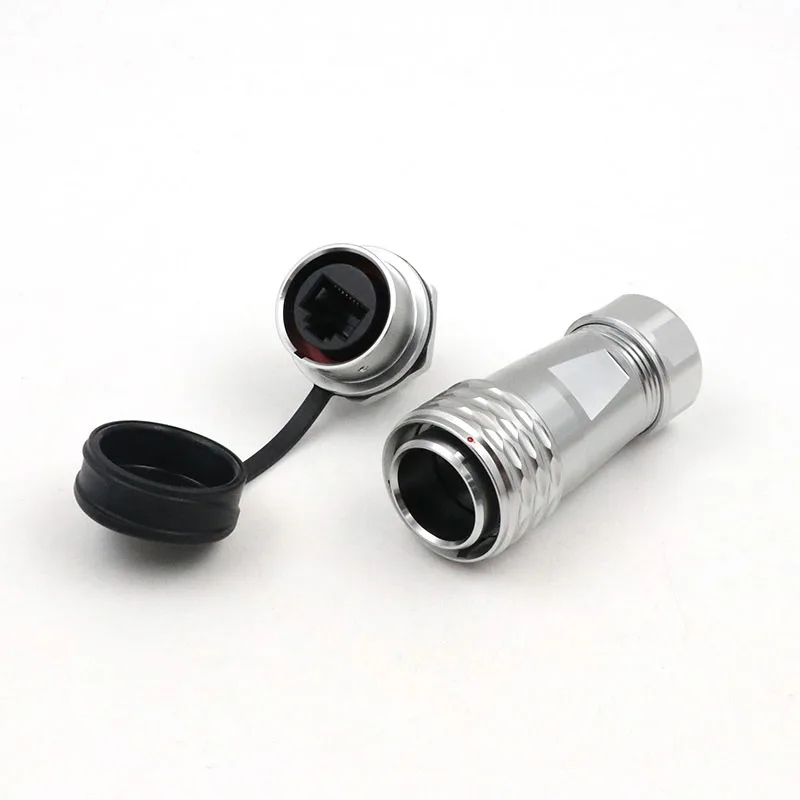 Per WEIPU Aviation plug & Socket SA24-RJ45 Cavo Connettore di segnale Adattatore multifunzionale Connettore impermeabile industriale IP67