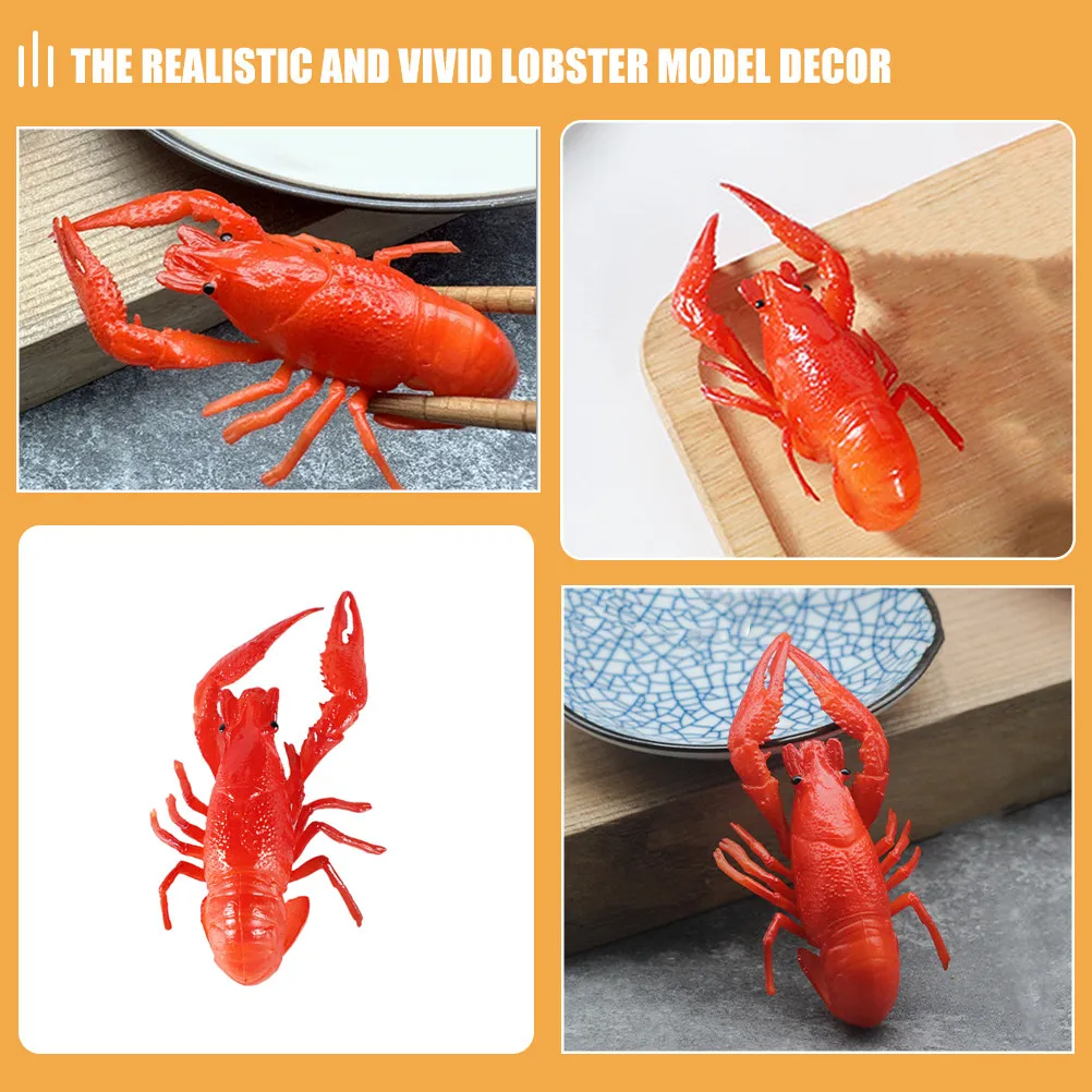 

Реалистичная маленькая искусственная фигурка омара из ПВХ, легкая декоративная скульптура для сада, двора, балкона