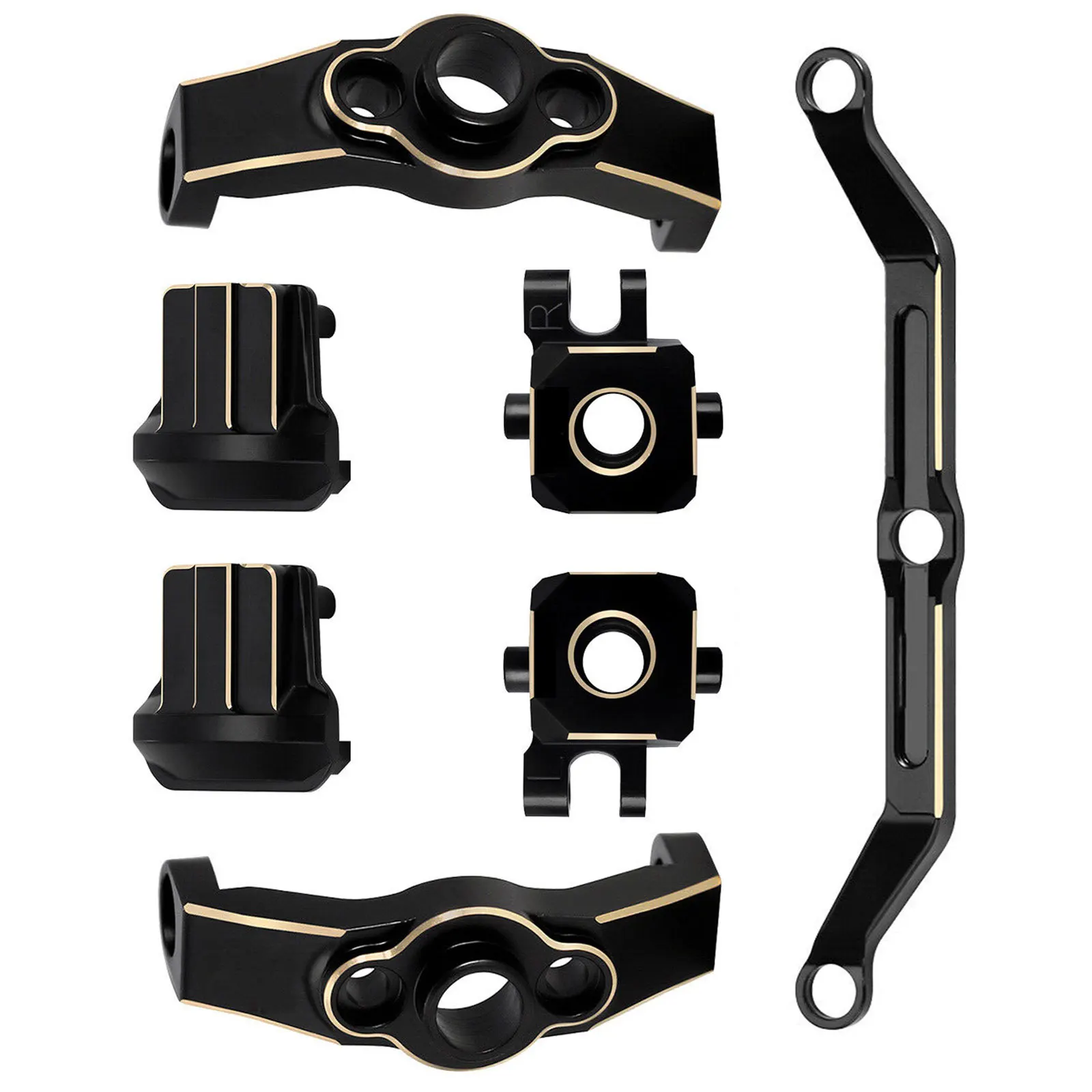 Brass Steering Link Axle Covers Knuckles Block Set for 1/18 RC Car Traxxas TRX4M Metal rc crawler upgrade parts