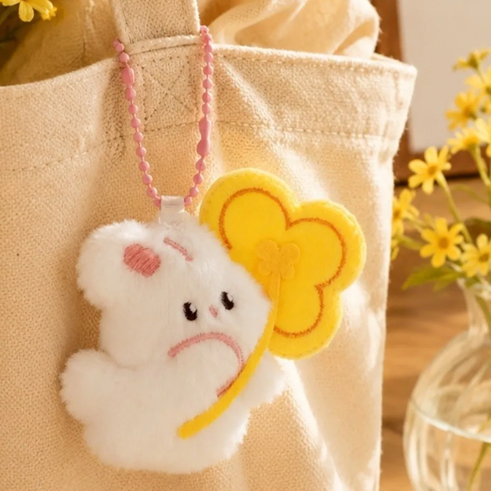 Cartoon Bunny Plush Pendant Soft Cute Lantern Shaped Plush Hanging Decoration Versatile Mooncake Rabbit Keychain Bag Decoration