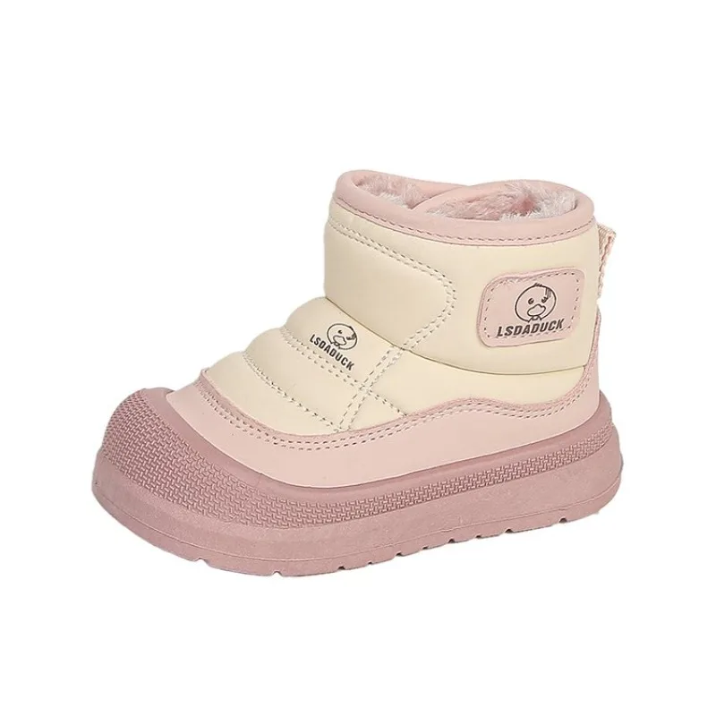 Kinder-Schneestiefel Winter Jungen Plüsch Verdickte Plateau-Baumwollschuhe Bequeme Mädchen Warme Wasserdichte Modische Plüschschuhe – Detail 8
