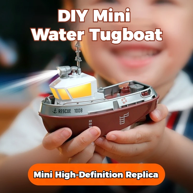

1:32 RC Speed Boat Мини-пульт дистанционного управления Перезаряжаемый высокоскоростной буксирный корабль Модель электрической яхты Игрушка для детей Бассейн Озеро Вода Подарок
