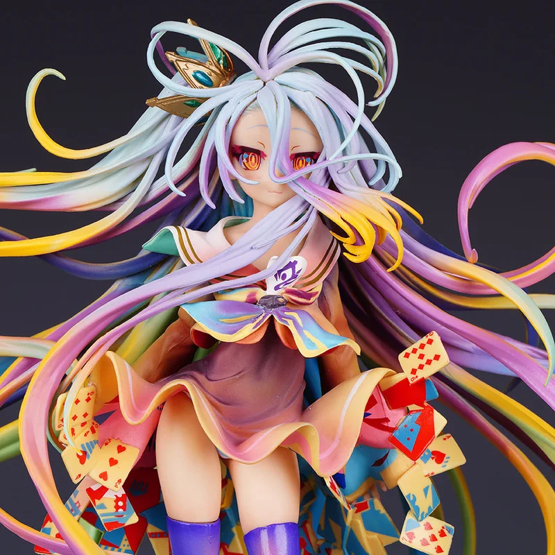 28cm No Game No Life Shiro Action Figure Collection Ornament Gifts  Art Works Two Dimensional Girl Pvc Model Toys Desktop Gk