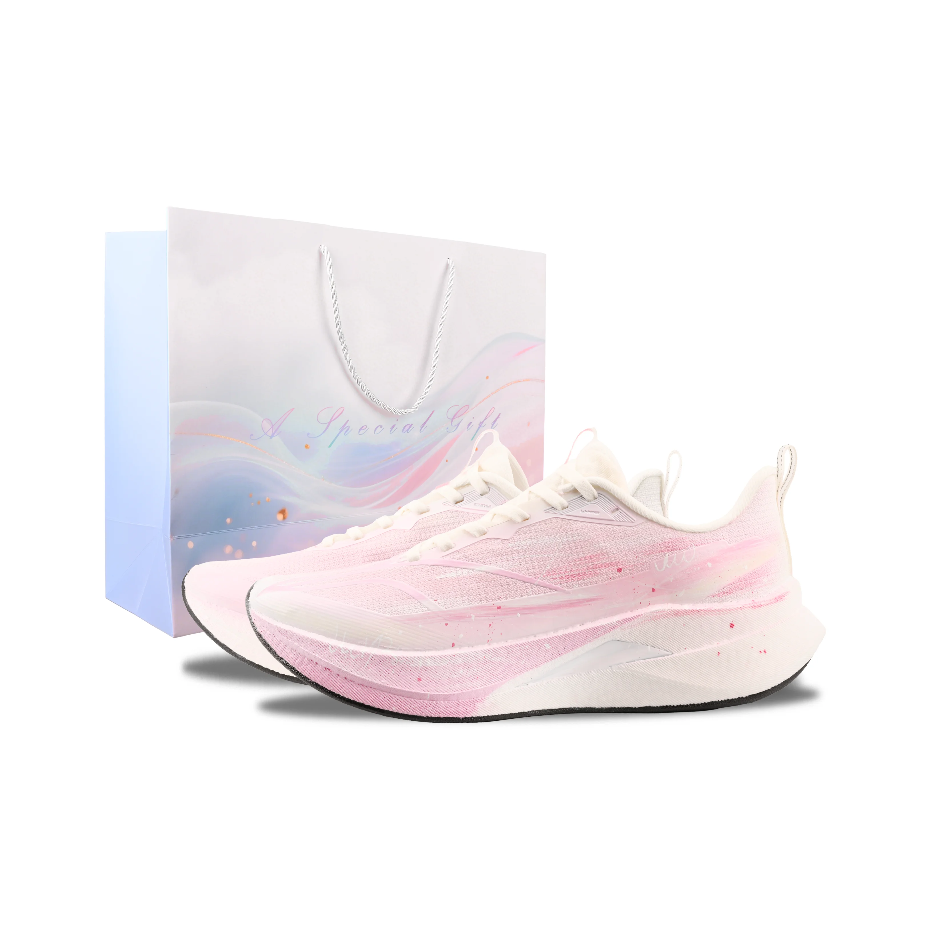 Li Ning Red Hare 9 PRO Running Shoes Unisex Low Top Pink/White ARPW001-27Team1421- 