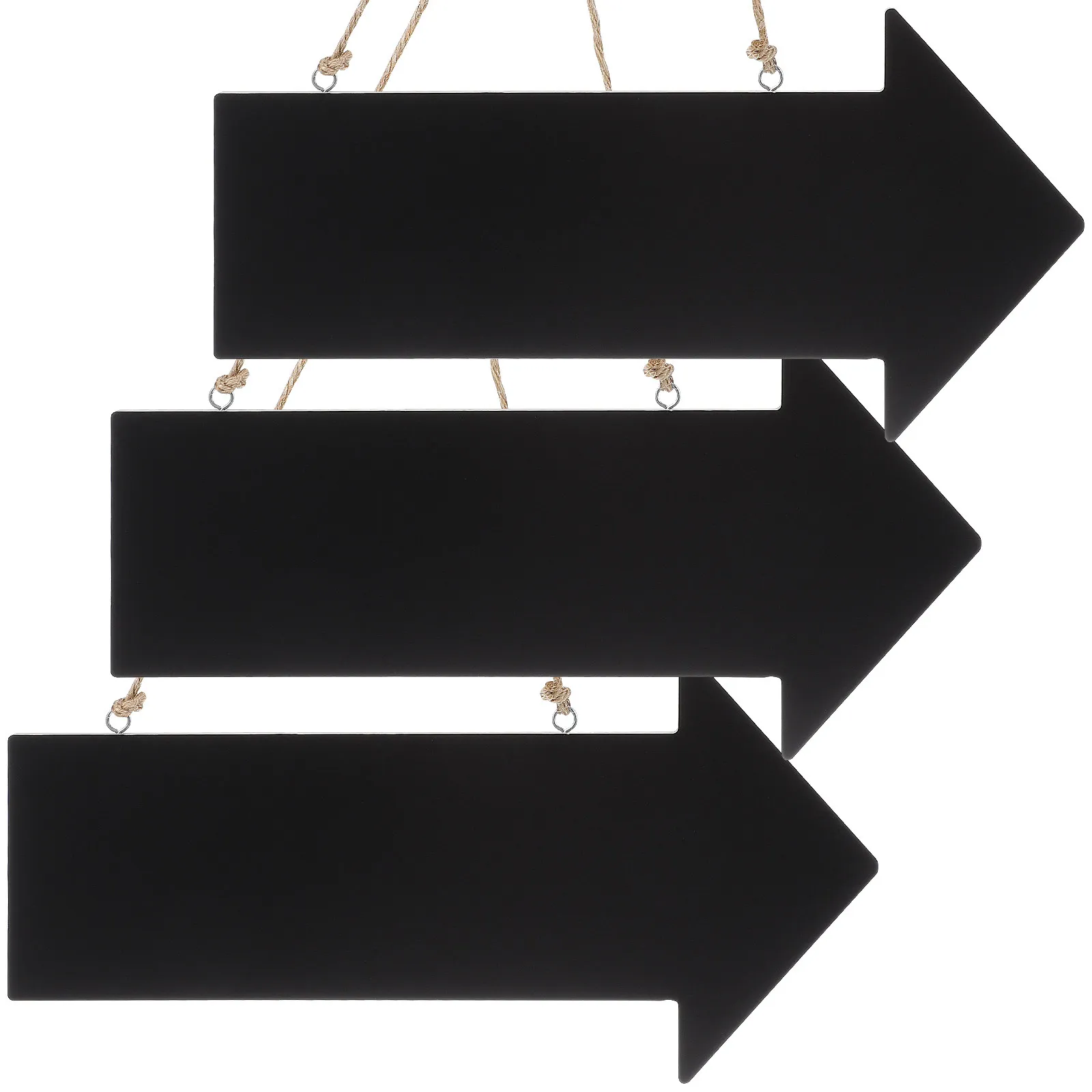 3Pcs Wooden Arrow Shaped Hanging Blackboard Signs Rustic Message Board Sign for Wedding Party Bar Cafe Decor Hanging Signs