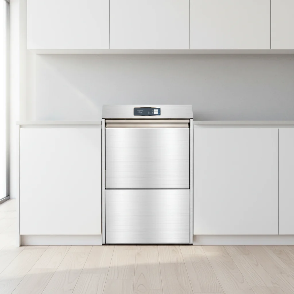 Smart Industrial Built-In Electric Glasswasher Stainless Steel Automatic App-Controlled 50 Racks/Hour Capacity For Home Kitchen