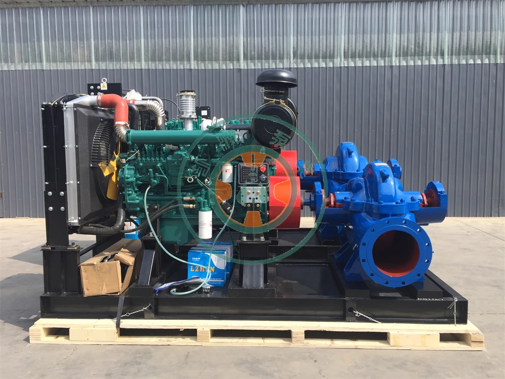 High Efficiency Split Casing Pump Steel Diesel Engine 380v  Electric Water Pump 6 Inch High Flow