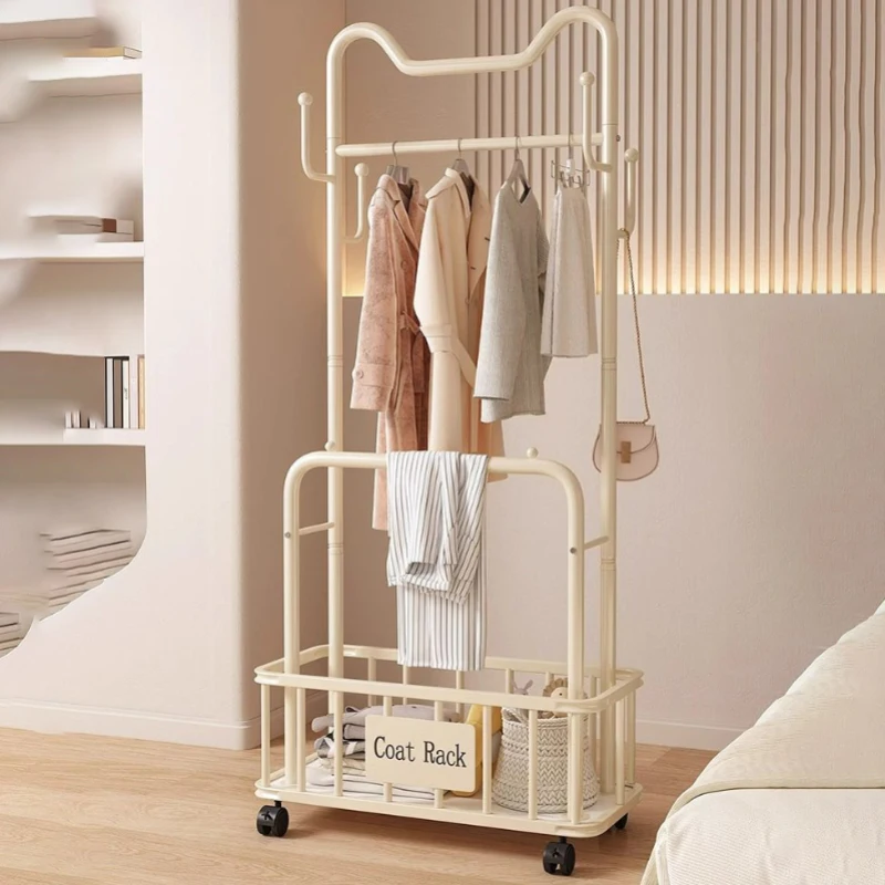 

Bedroom Standing Coat Rack Creative Interior Modern Steel Shelf Coat Rack With Wheels Recibidor Para Entrada Furniture Home