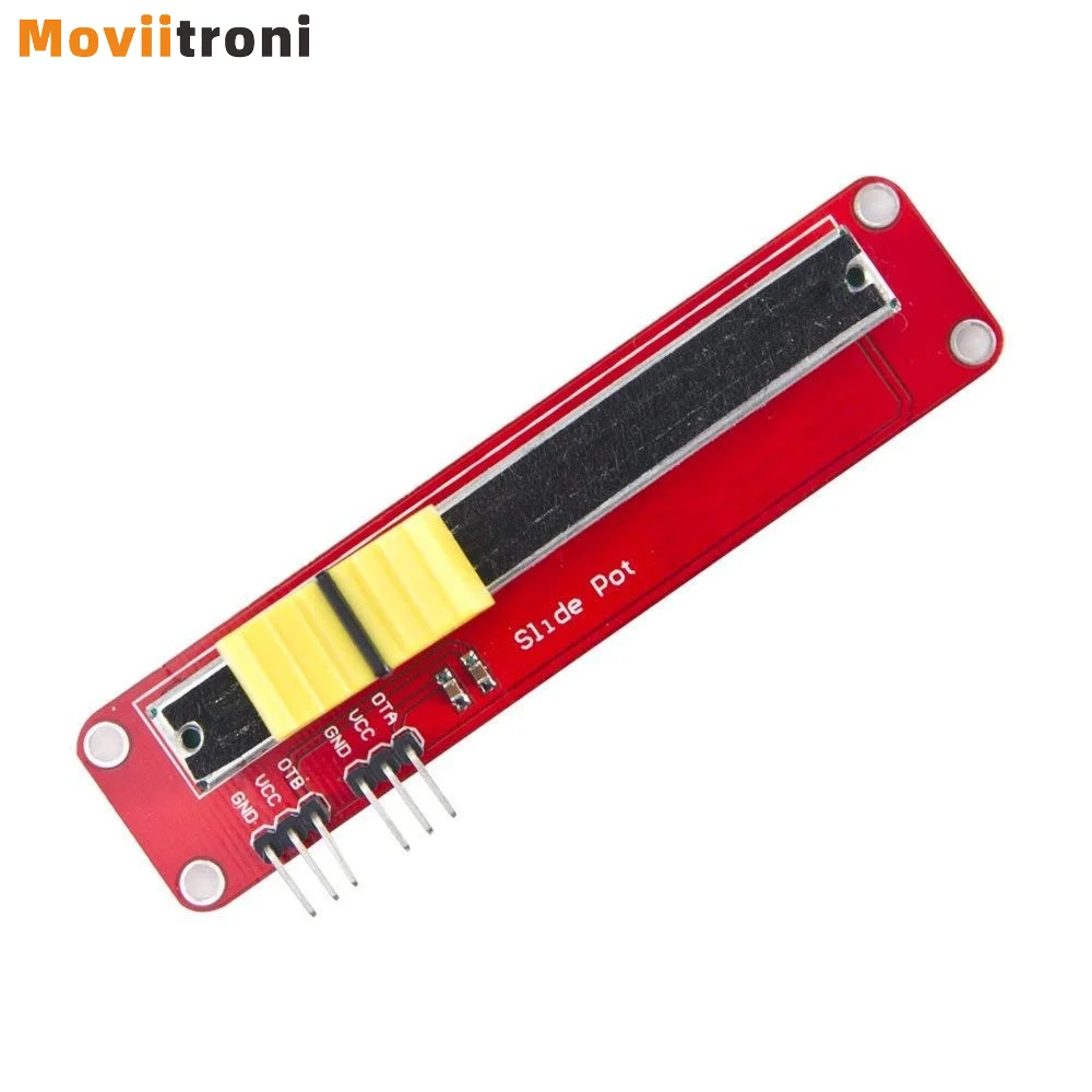 1 ชิ้นสีแดง 10 พัน Linear Potentiometer สไลด์โมดูลอะนาล็อกเซนเซอร์ 3.3 โวลต์ - 5 โวลต์ Dual Output สําหรับ Arduino MCU ARM Electronics โมดูล