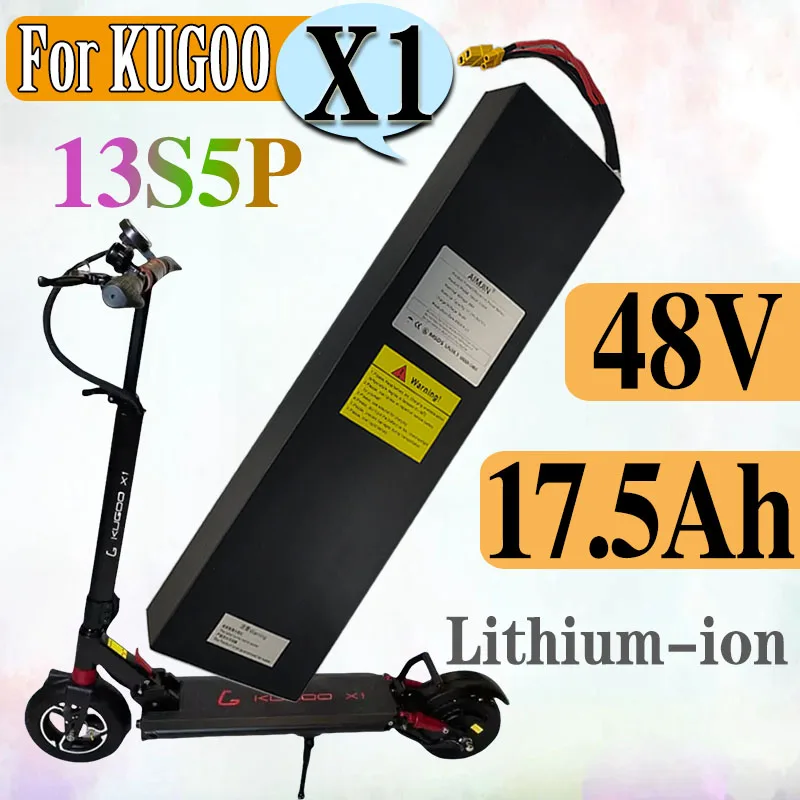 48V 17500mAh Scooter Battery For Kugoo X1/X1Plus Scooter 13S5P Lithium Battery Pack With BMS