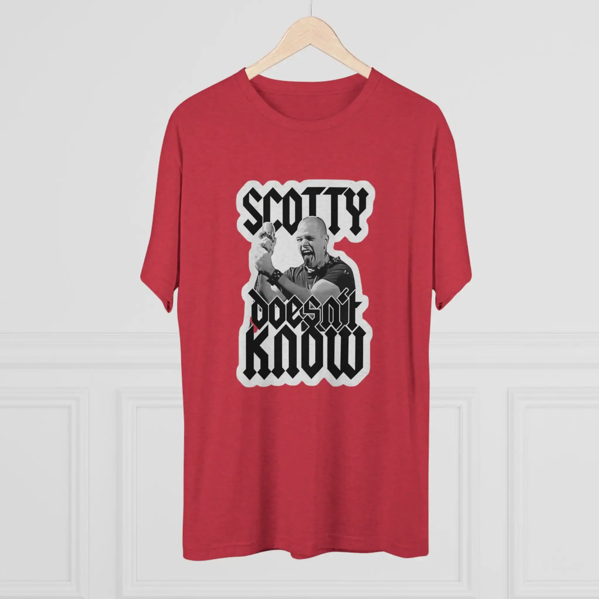 EuroTrip Matt Damon Scotty Doesn't Know Tri Blend Crew T Shirt
