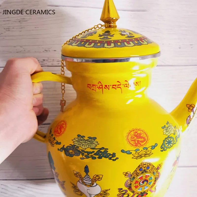 Increase thickening flat bottom enamel kettle milk teapot Home Gas Induction Cooker kitchen Whistling Kettle Water Carafe