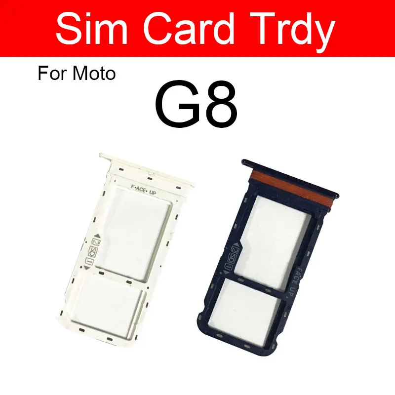 Sim Card Tray Holder For Motorola Moto G8  G8 Power G8 Plus G8 Play G8 Power Lite Sim Reader Card Slot Adapter Repair Parts