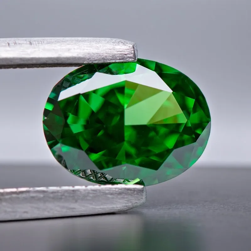 

Q-Wholesale Cubic Zirconia Crushed Ice Cut No Certificate Oval Shape Green Color Charms Beads For Top Diy Jewelry Making Materia