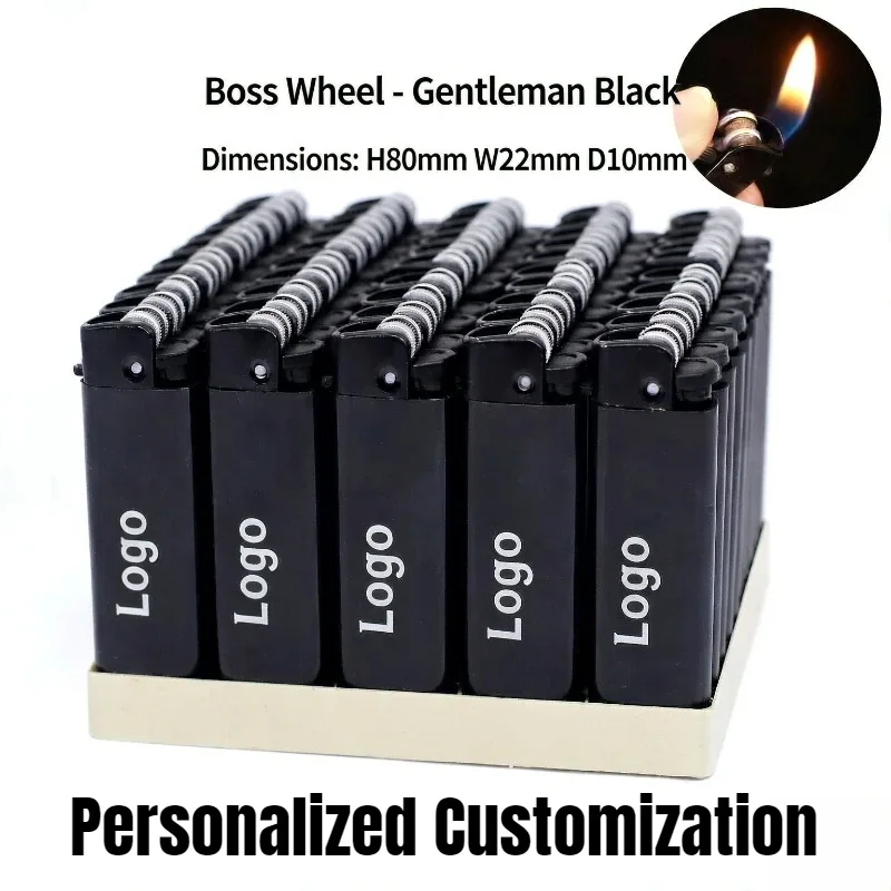 Customizable Grinding Wheel Lighter Suitable for Small Gifts Such As Weddings,advertisements, Parties, Etc. Men's Smoking Tools