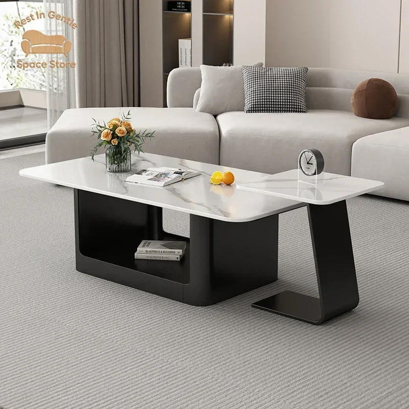 Balcony Nordic Living Room Coffee Table European Slate Marble Effect Trendy Coffee Tables Japanese Meubles Trendy Furniture