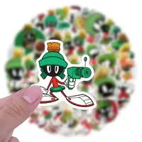 55Pcs Marvin the Martian Stickers Vinyl Waterproof Funny Cats Decals for Water Bottle Laptop Skateboard Scrapbook Luggage Toys