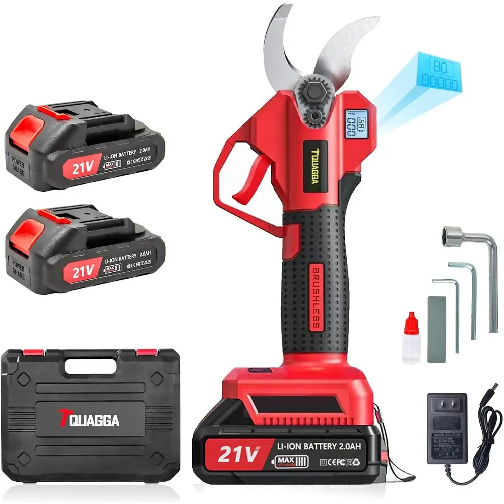 

Upgraded Electric Pruning Shears,1.2" Cutting Diameter Cordless Power Pruner with LCD Display, Brushless Motor Pruning Shears wi