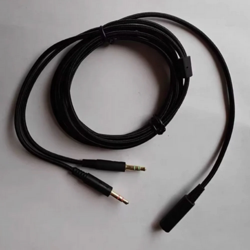 Gcell-Replacement 3.5mm 2 in 1 Gaming Headset Audio Extend Cable For HyperX Cloud II/for Alpha/Cloud Flight Headphone For Comp