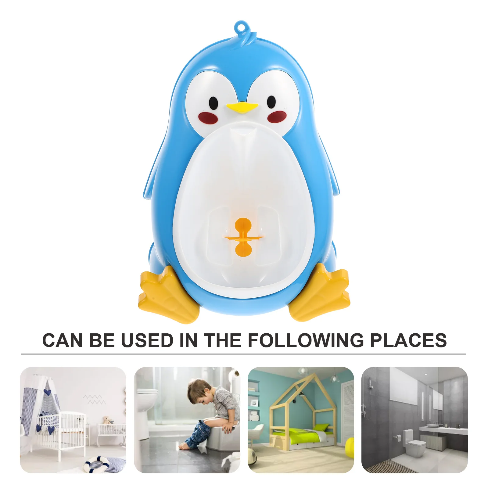 

Penguin Shaped Urinal for Potty Training Home Bathroom Use Durable ABS Material Large Capacity Attractive Color