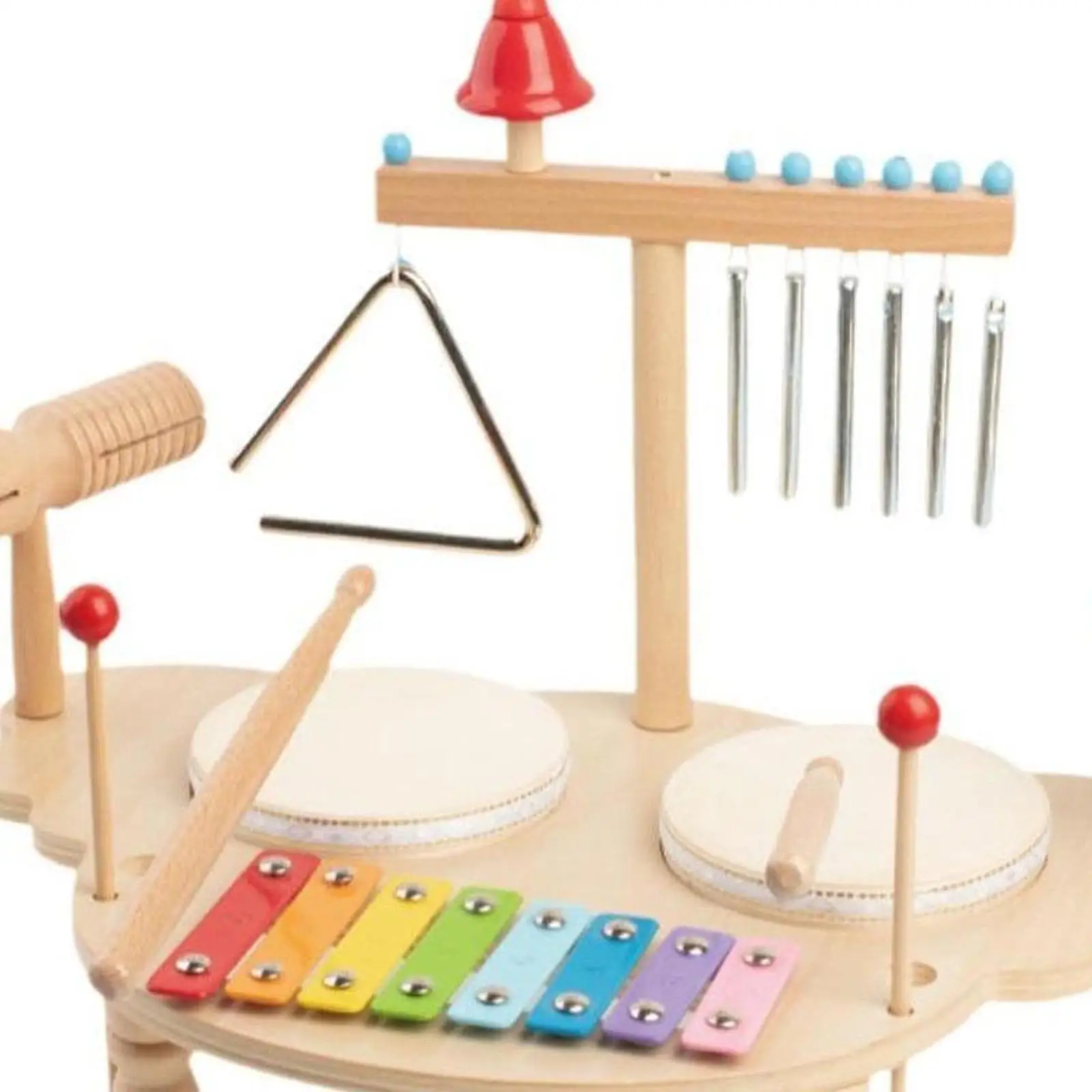 Juego de batería de xilófono, platillos, instrumentos de percusión para niños pequeños, regalos navideños