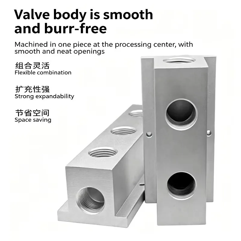 G1/2 T-Type Diverter Row Thickened Pneumatic Distributor Water And Air Discharge Shunt Block Divider Exhaust Pipeline Valve Row