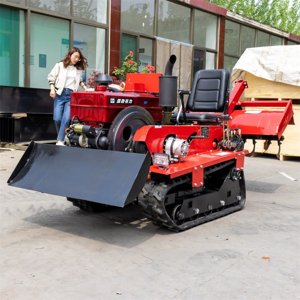 25HP Mountain Crawler Mini Rotary Tiller Compact Mini Tiller with Accessories