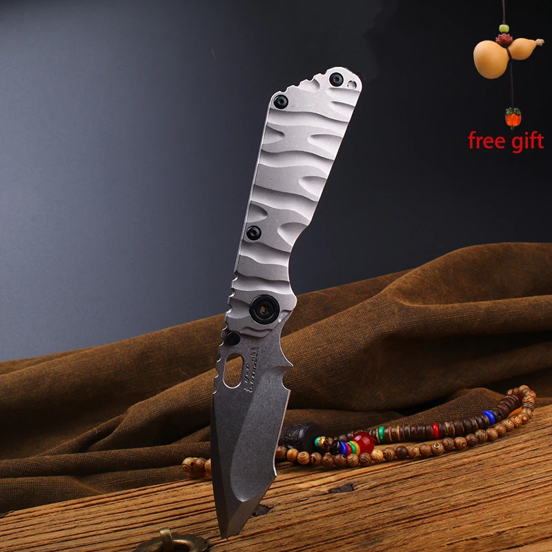 

Оригинальное стальное лезвие D2 TC4, титановая ручка, уличный складной нож, тактический карманный нож для выживания в кемпинге, инструмент EDC с зажимом