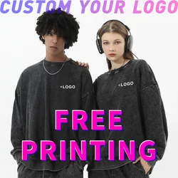 Customized Hoodies free printing logo images oversize old design clothes Sweater cultural shirts men's and women's work clothes