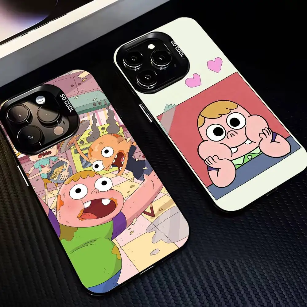 

Cartoon cute S-Sassy C-Clarence Phone Case For iPhone17,16,15,14,13,12,11,Pro,MAX White Matte Shockproof Cover