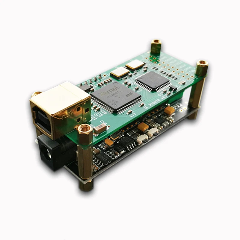 Amaneross-Interface + ES9038Q2M Audio Decoder Board Hifi Audiophile USB Sound Card DAC Kit Support DSD