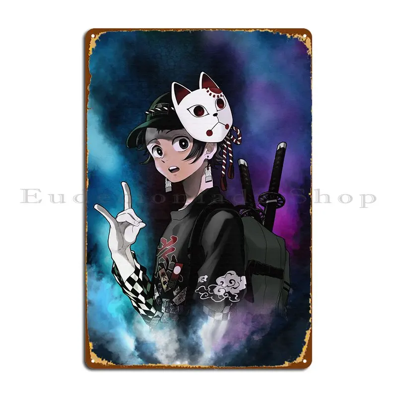 Tanjiro Kamado Metal Plaque Poster Designer Cinema Club Garage Club Wall Custom Tin Sign Poster