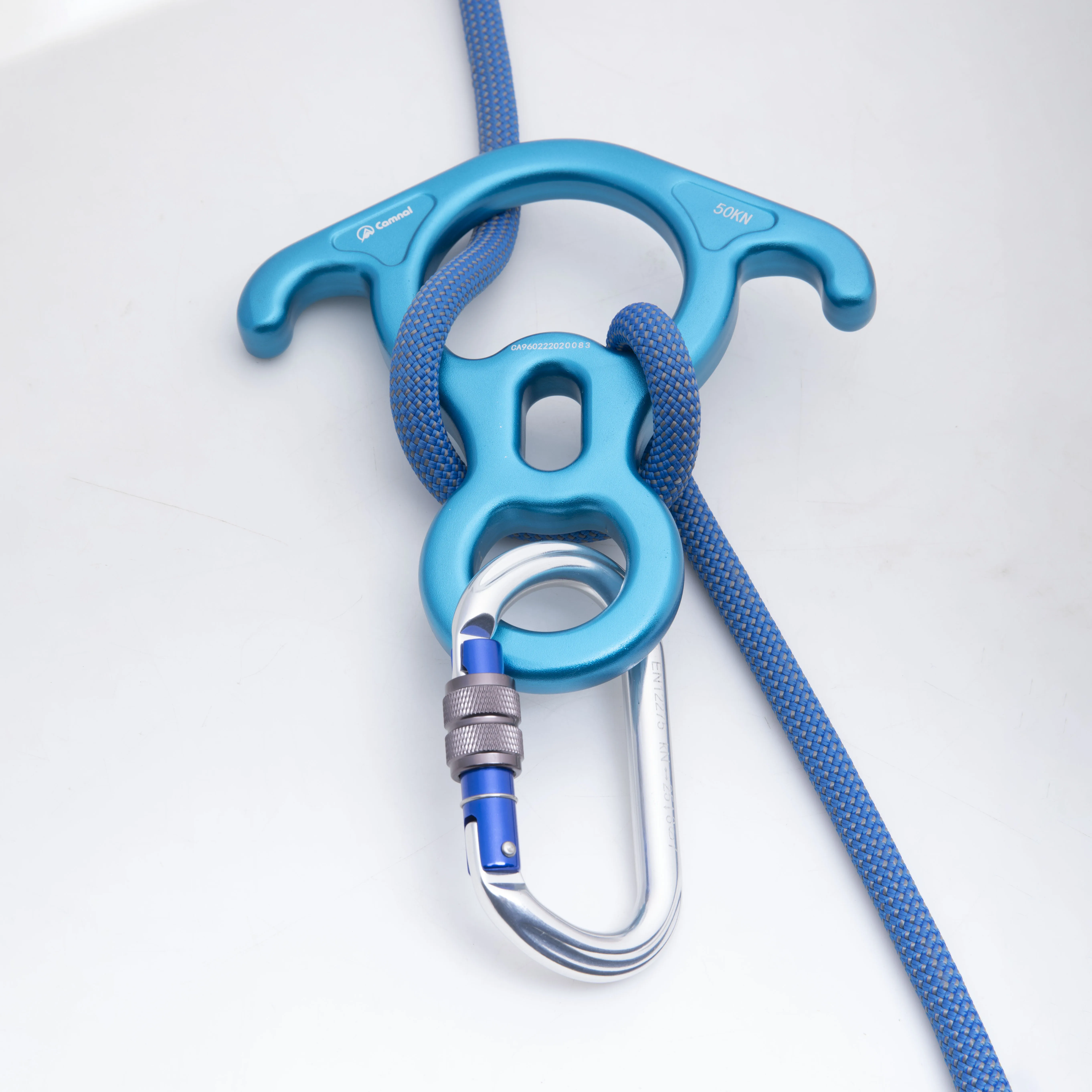 Camnal 50kN Rescue Figure 8 Descender for Fall Protection for Rappelling Belaying Mountaineering view 2