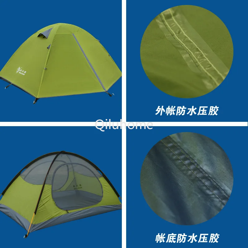 Double-Layer Windproof Waterproof Camping Tent with 2/3 Hands