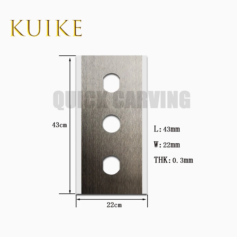 10PCS Tungsten Carbide Ultra Thin Three Holes Blade Slitting Machine Laminating Machine Cutting Film Three Hole Blade