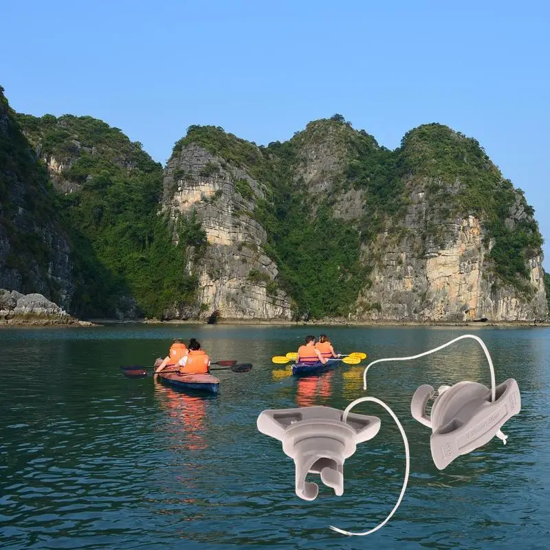 【F】2Pcs Leakproof Inflatable Boats Air Valve Plug Covers With Rope Spiral Air Plugs For Paddleboard Rubber Dinghy Raft Kayak