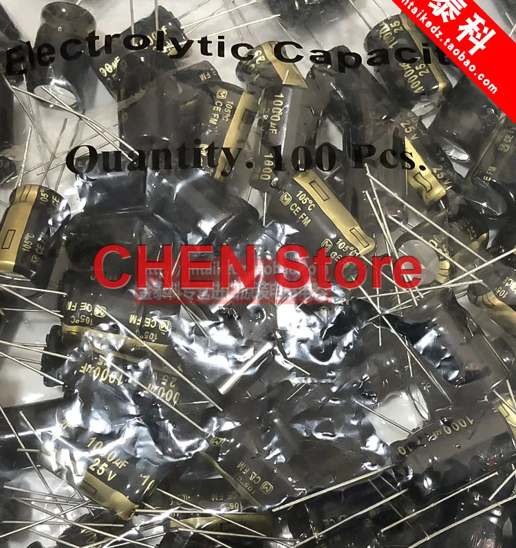 20PCS matsushita capacitor FM Series 25V1000UF 12.5X20MM ultra low internal resistance Electrolytic Capacitor 1000uf 25v