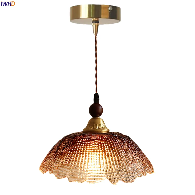 

IWHD Mid Century Modern LED Hanging Light For Living Room Kitchen Loft Home Lighting Creative Glass Pendant Lamps Hanglampen