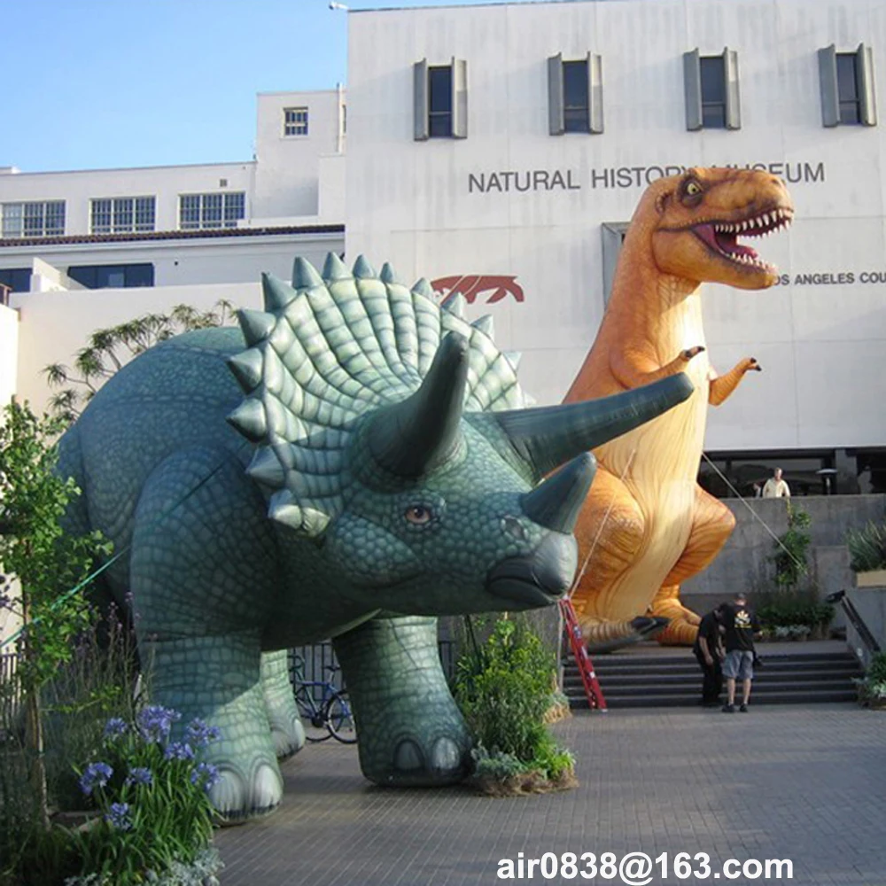 Inflatable Dinosaur Balloon Outdoor Giant Tyrannosaurus Rex Triceratops Tanystropheus Stegosaurus With Blower For Advertising