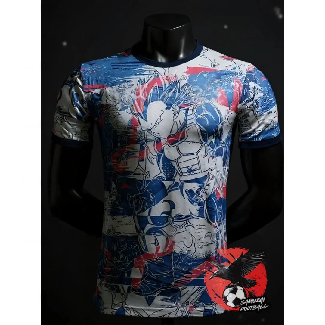 

Летняя футболка 2026 с 3D-принтом Dragon Ball Vegeta "Принц Сайя" в самурайском футбольном стиле, дышащая, для взрослых и детей