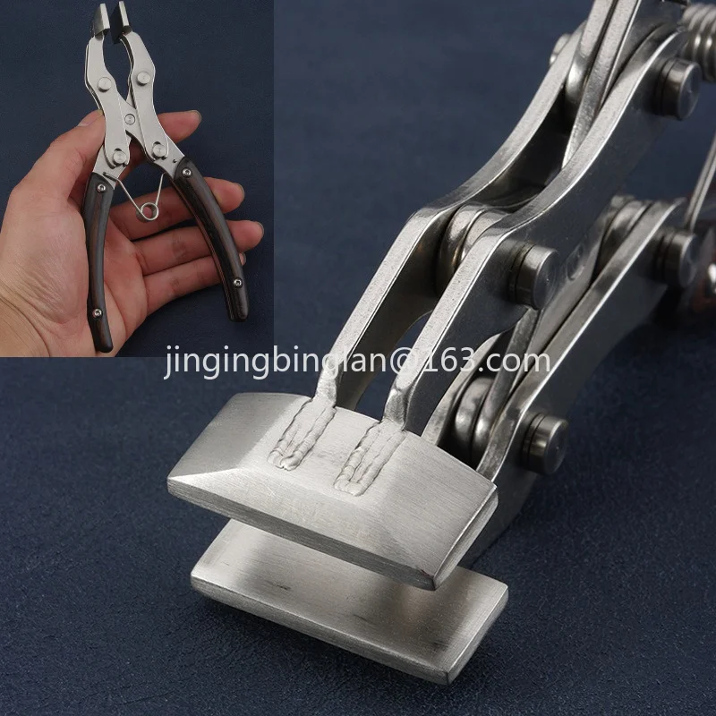 Factory direct integrated chuck, flat mouth pliers, parallel pliers, manual DIY leather tool pliers 35mm