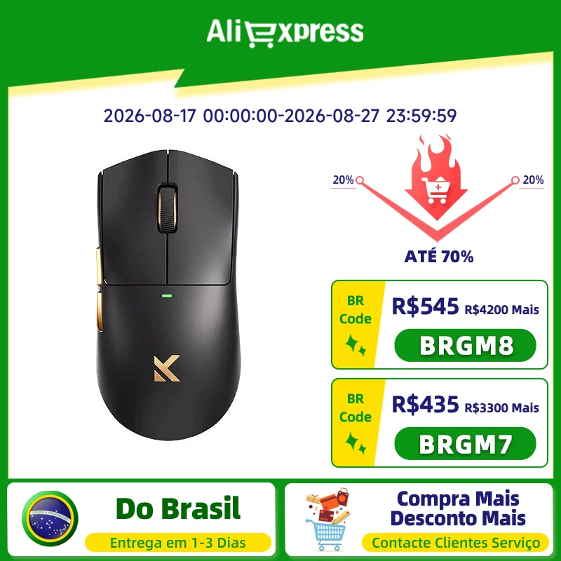 Mouse gamer sem fio K7 Ultra