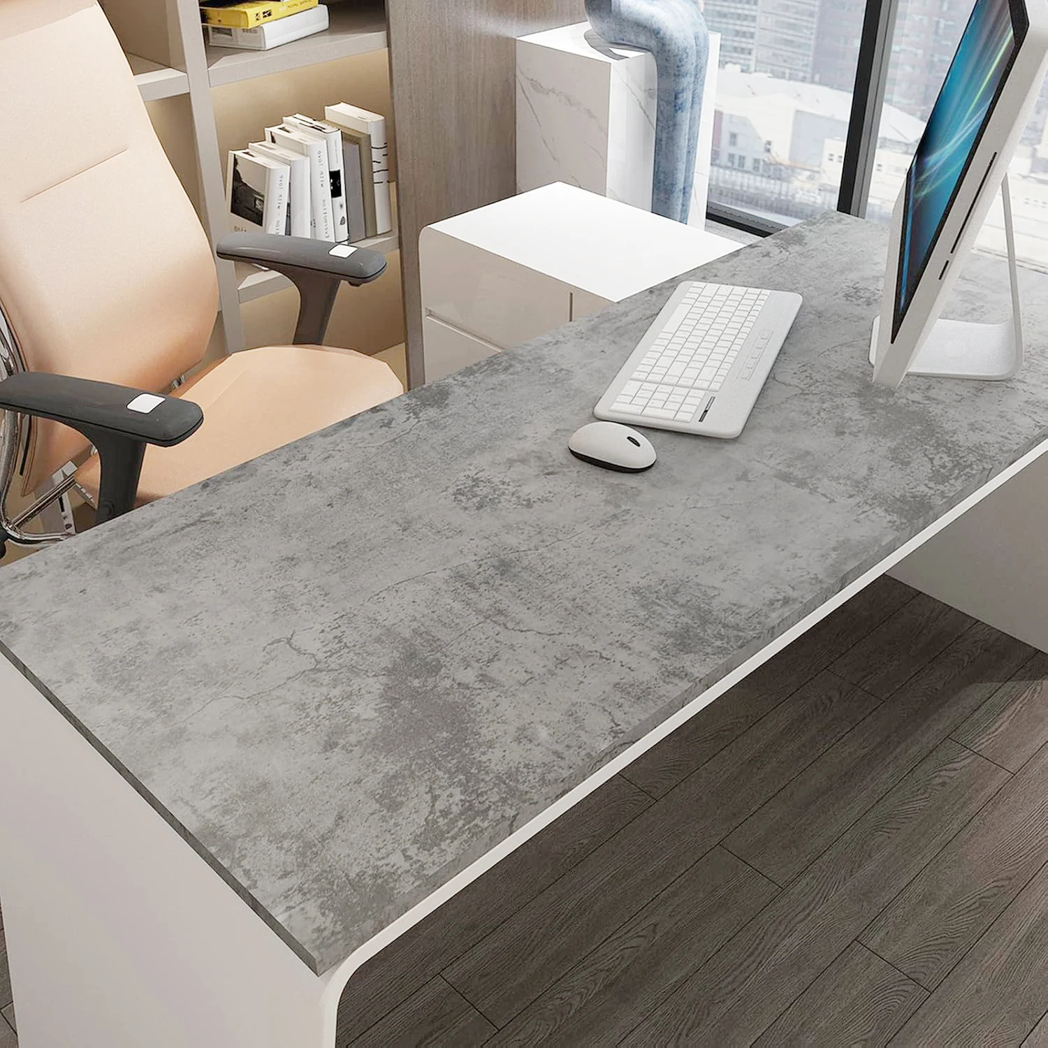 الصناعية الاسمنت الرمادي متجر الملابس غرفة المعيشة ديكور ورق اتصال الفينيل ذاتية اللصق خلفية مقاومة للمياه ملصقات الحائط #3