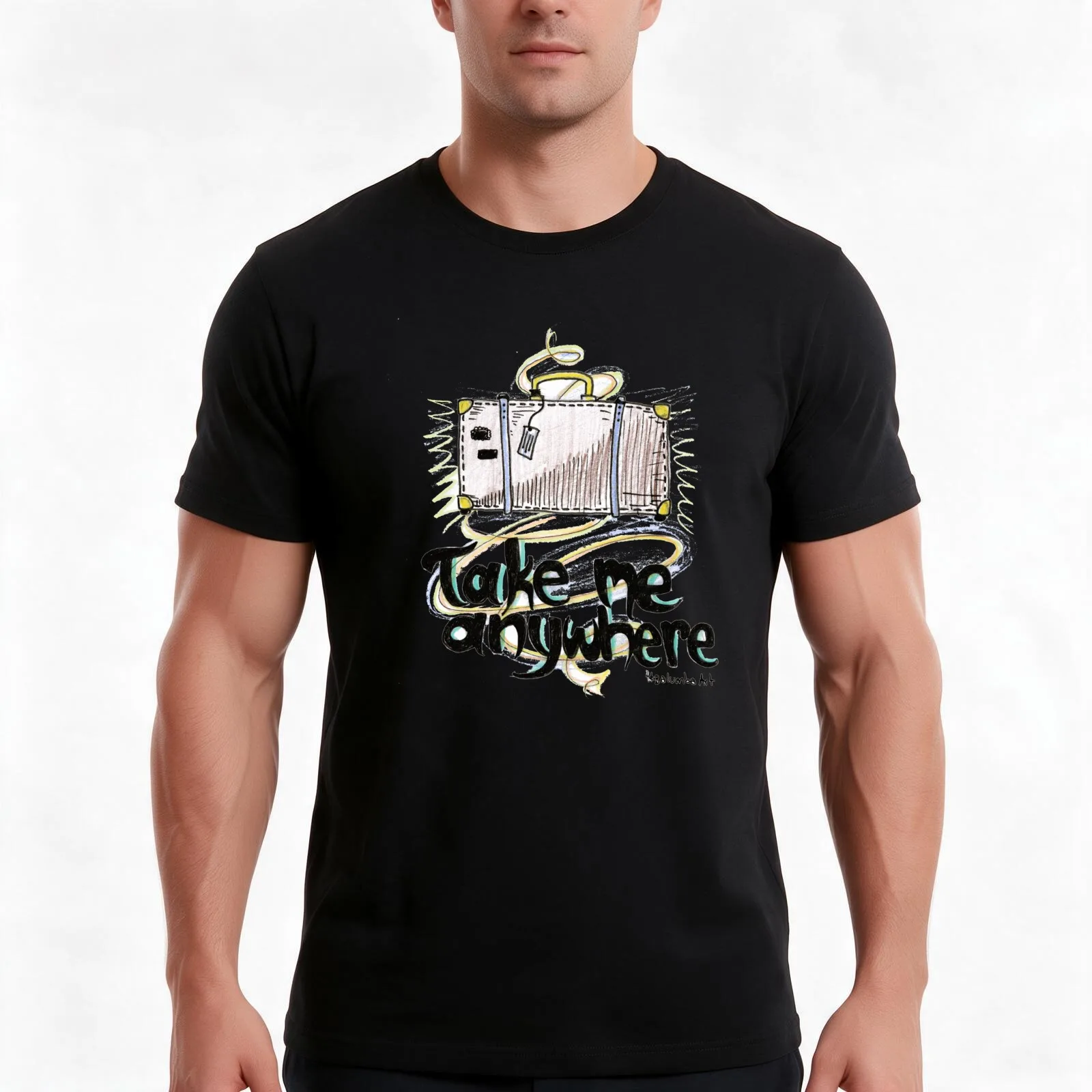 Take Me Anywhere Traveler Gifts T-Shirt, Summer Casual Cotton Tee, Oversized Streetwear Tops, Vintage Graphic Print, 100% Cotton